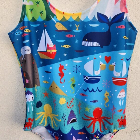 5/$100 SALE - JAPAN LA for Crowded Teeth One Piece Swimsuit - Picture 4 of 5